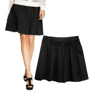 INC International Concepts Skirt Solid Black A-Line Fit & Flare Size 12 NEW